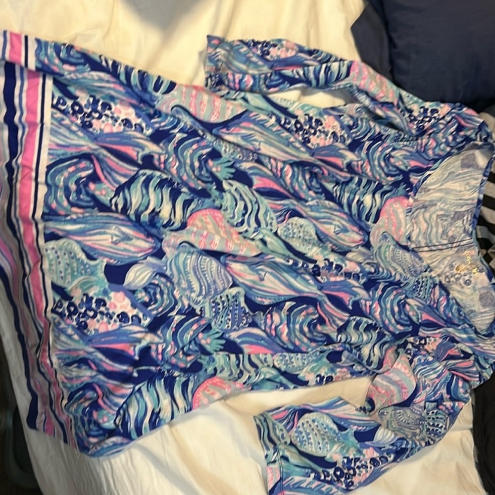 Lilly Pulitzer Blue and Pink Patterned Dress